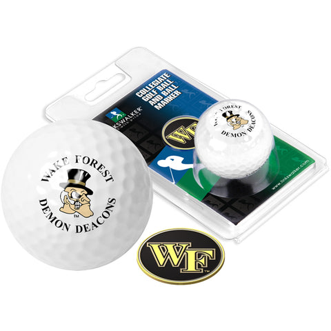Wake Forest Demon Deacons Golf Ball One Pack with Marker