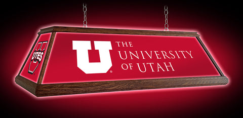 Utah Utes 49” Wood Framed Pool Table Light