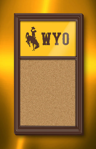 Wyoming Cowboys Cork Bulletin Board Primary Logo 