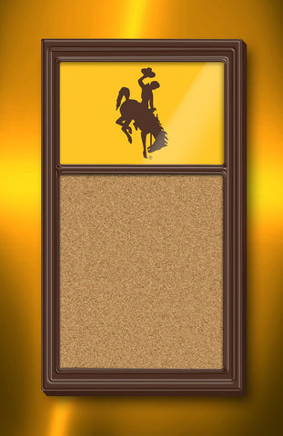 Wyoming Cowboys Cork Bulletin Board Bucking Horse 