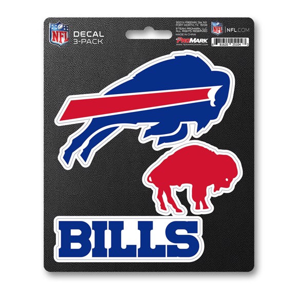 Buffalo Bills Decal Die Cut Team 3 Pack