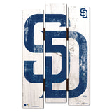 San Diego Padres Sign 11x17 Wood Fence Style