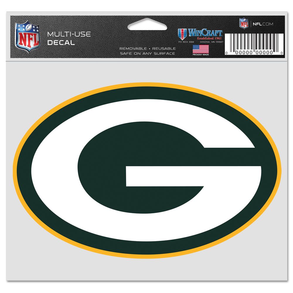 Green Bay Packers s Decal 5x6 Multi Use Color Logo