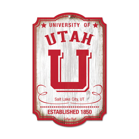 Utah Utes Sign 11x17 Wood Vault