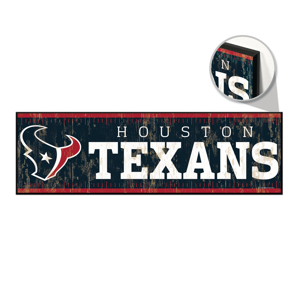 Houston Texans Sign 9x30 Wood Yard Marker
