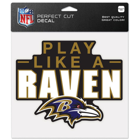 Baltimore Ravens Decal 8x8 Perfect Cut Color Slogan