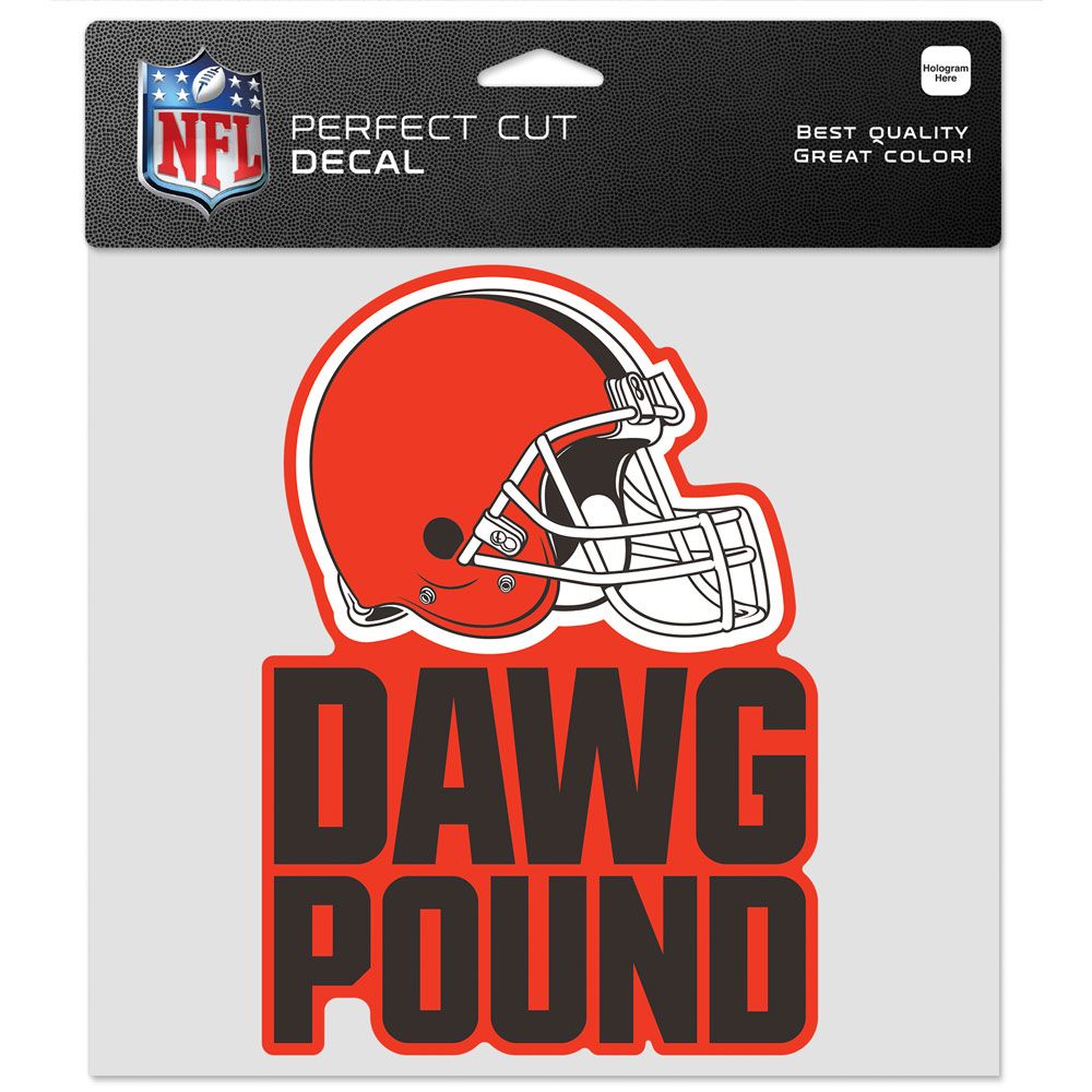 Cleveland Browns Decal 8x8 Perfect Cut Color Slogan
