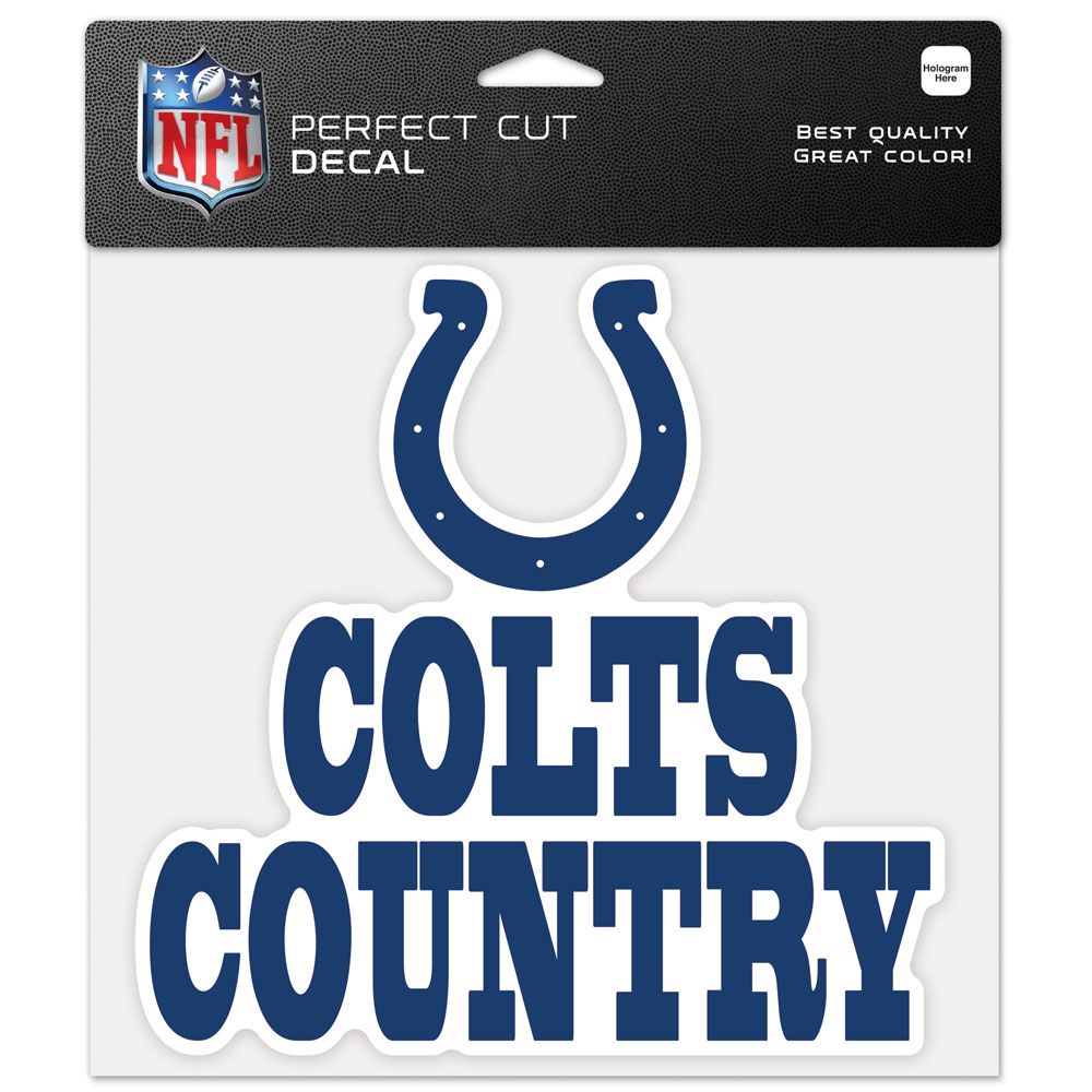 Indianapolis Colts Decal 8x8 Perfect Cut Color Slogan