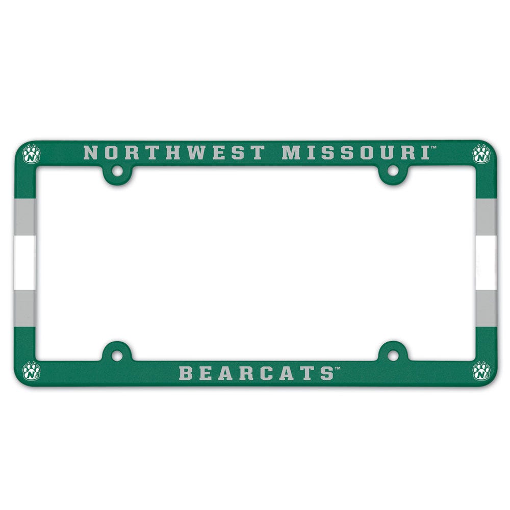 Northwest Missouri State Bearcats License Plate Frame Plastic Full Color Style