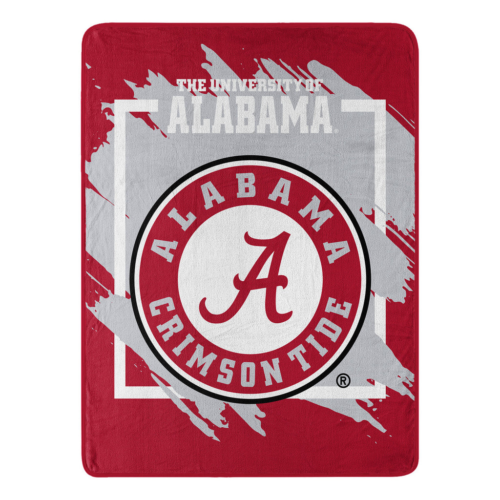 Alabama Crimson Tide Blanket 46x60 Micro Raschel Dimensional Design Rolled