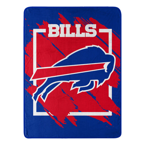 Buffalo Bills Blanket 46x60 Micro Raschel Dimensional Design Rolled