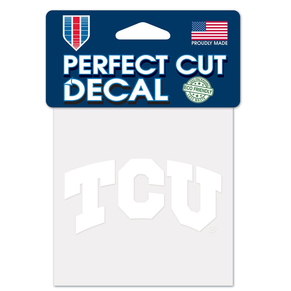 Texas Christian Horned Frogs Decal 4x4 Perfect Cut White