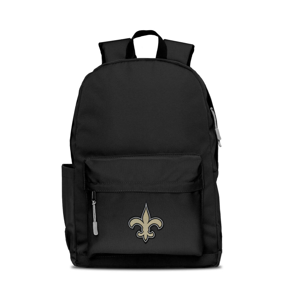 New Orleans Saints Backpack Campus Laptop Black with Gray