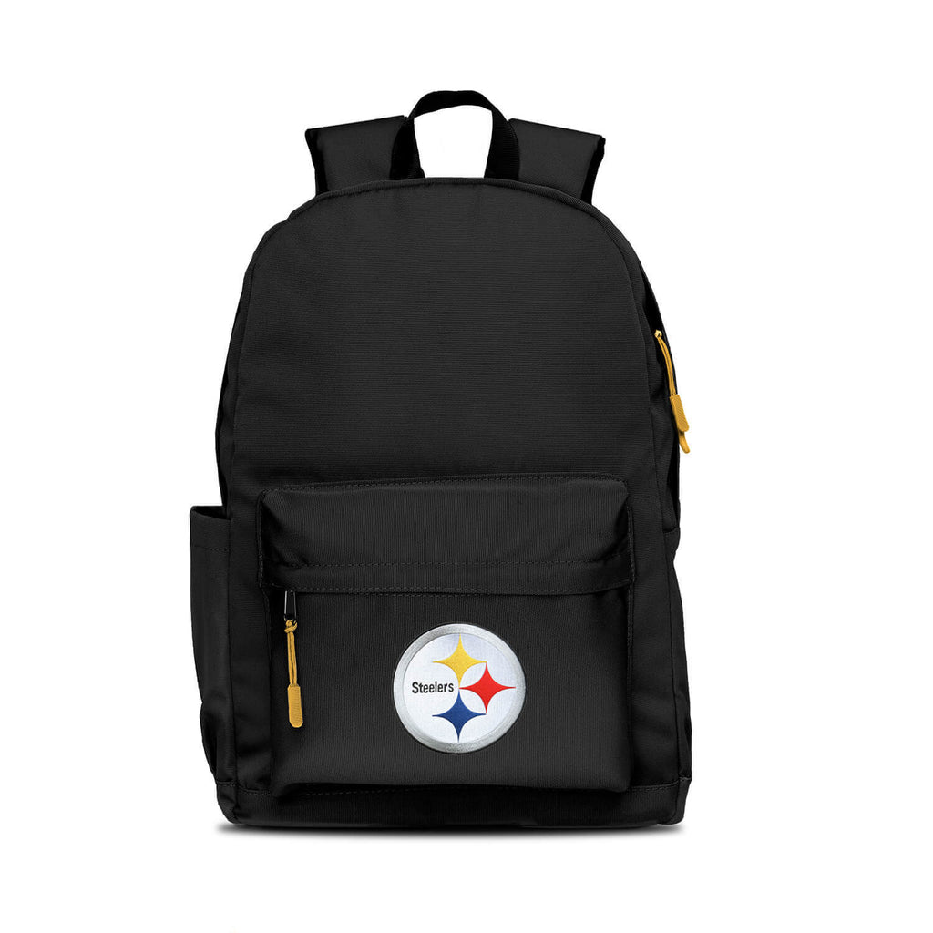 Pittsburgh Steelers Backpack Campus Laptop Black with Yellow