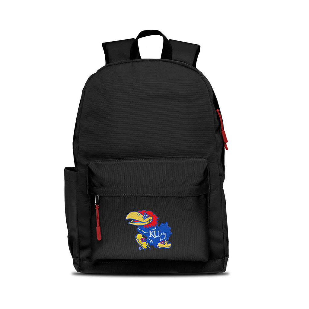 Kansas Jayhawks Backpack Campus Laptop Black With Red