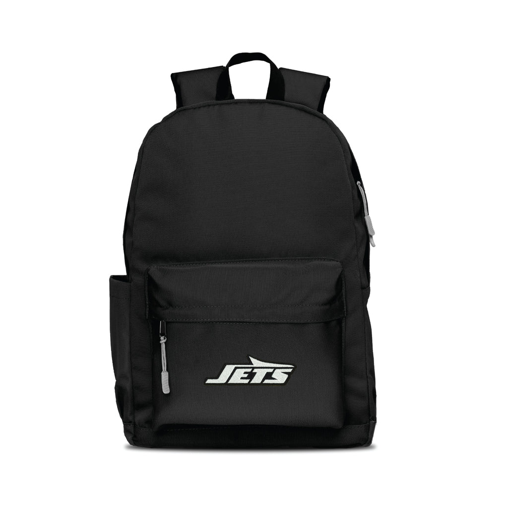 New York Jets Backpack Campus Laptop Black with Gray