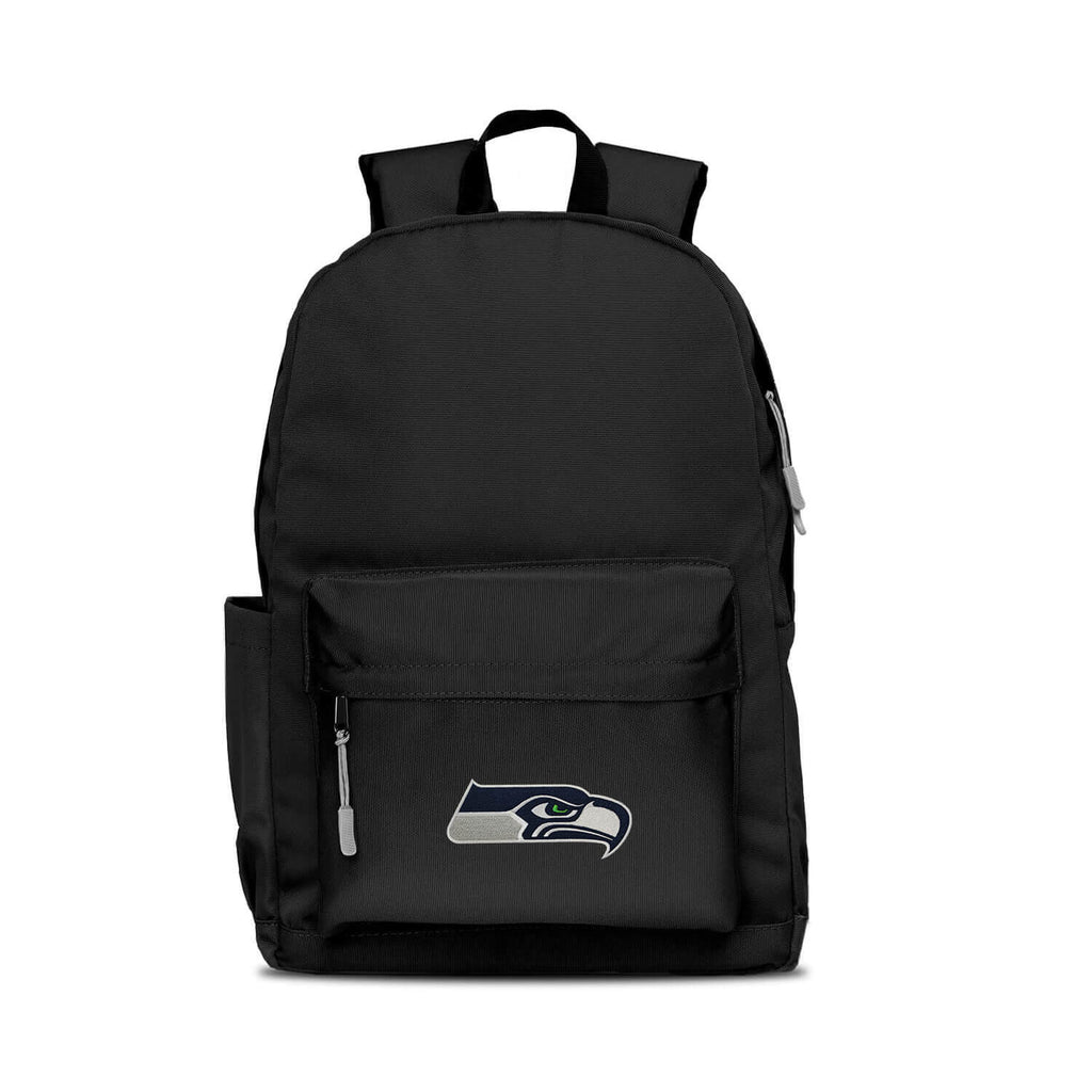 Seattle Seahawks Backpack Campus Laptop Black with Gray