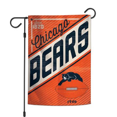 Chicago Bears Flag 12x18 Garden Style 2 Sided Retro Logo Special Order