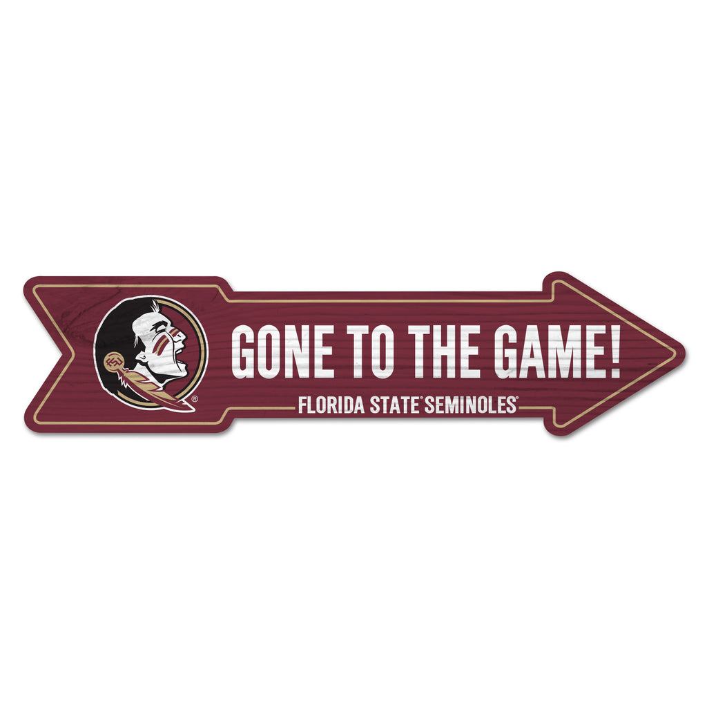 Florida State Seminoles Sign 6x24 Wood Arrow