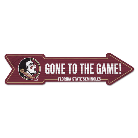 Florida State Seminoles Sign 6x24 Wood Arrow