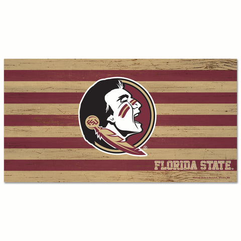 Florida State Seminoles Sign Wood 9x17 Flag