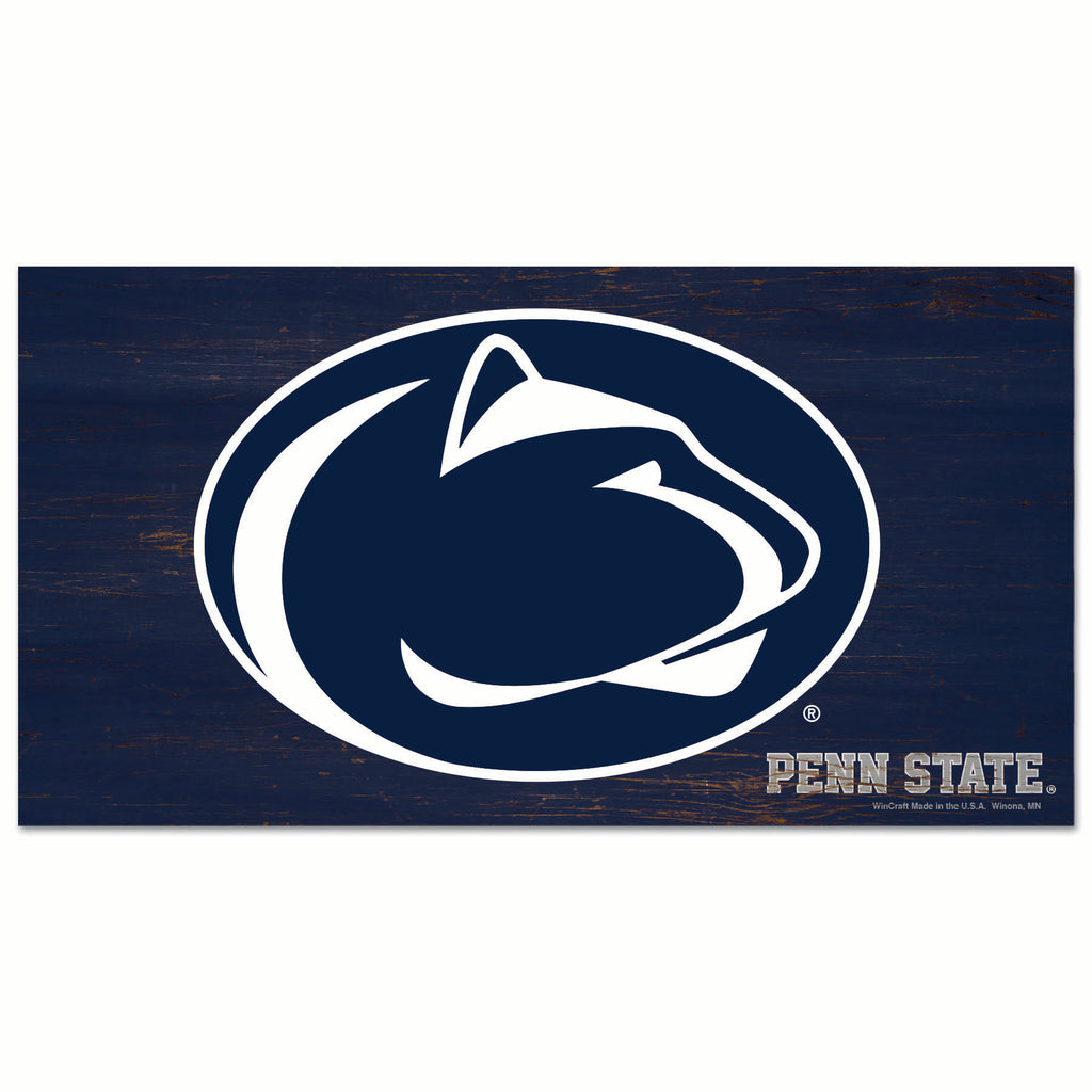 Penn State Nittany Lions Lioins Sign Wood 9x17
