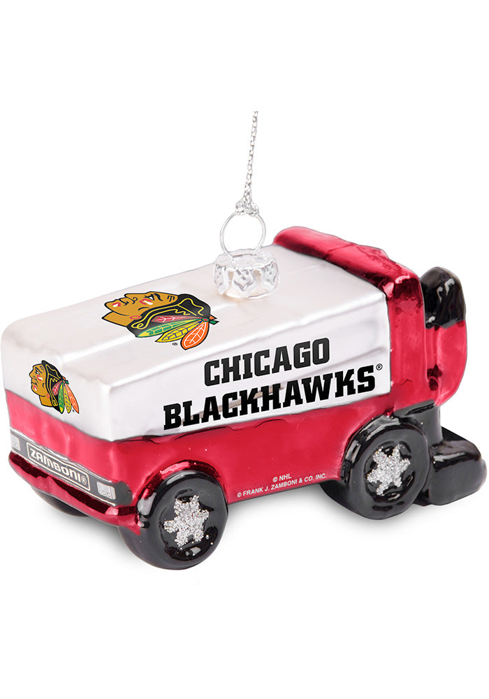Chicago Blackhawks Ornament Glitter Zamboni