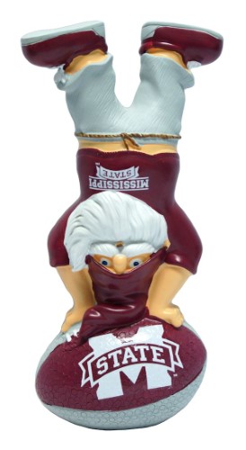 Mississippi State Bulldogs Garden Gnome Handstand On Football