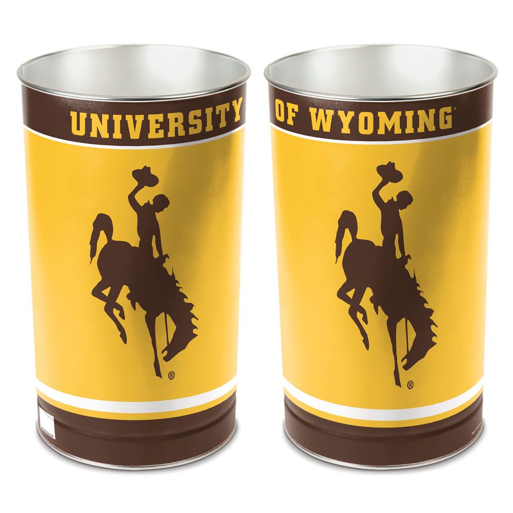 Wyoming Cowboys Wastebasket 15 Inch Periodic Restock