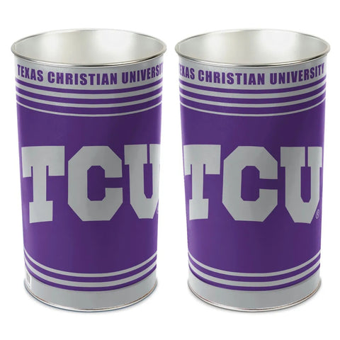 Texas Christian Horned Frogs Wastebasket 15 Inch Periodic Restock