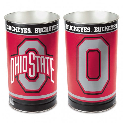 Ohio State Buckeyes Wastebasket 15 Inch Block O Design Periodic Restock