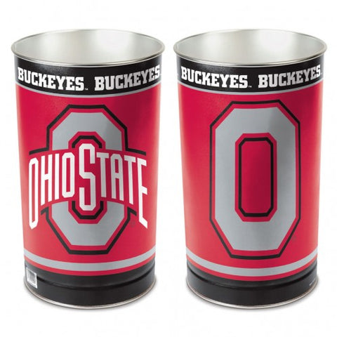 Ohio State Buckeyes Wastebasket 15 Inch Block O Design Periodic Restock