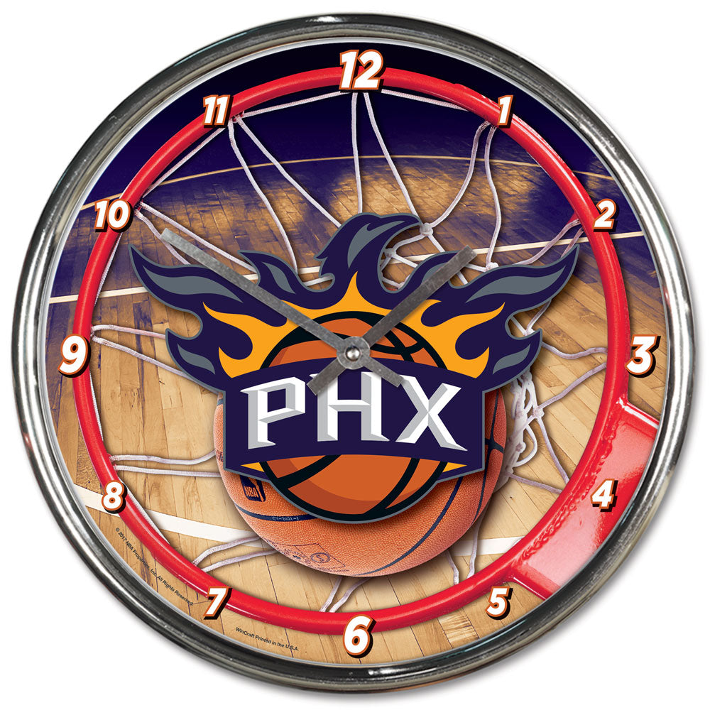 Phoenix Suns Clock Round Wall Style Chrome Periodic Restock