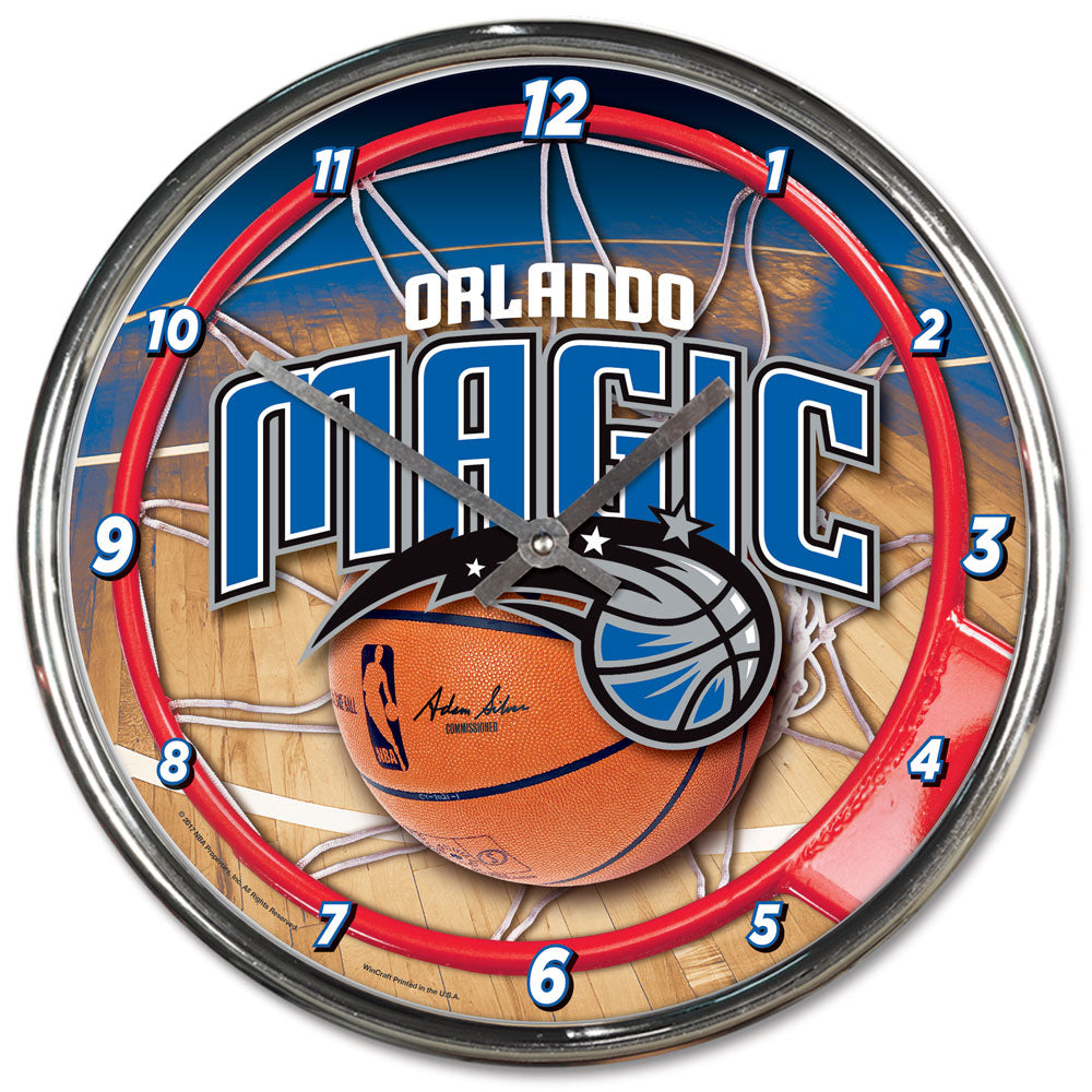 Orlando Magic Round Chrome Wall Clock Periodic Restock