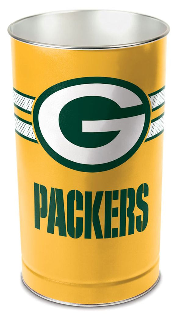 Green Bay Packers s Wastebasket 15 Inch Gold Design Periodic Restock