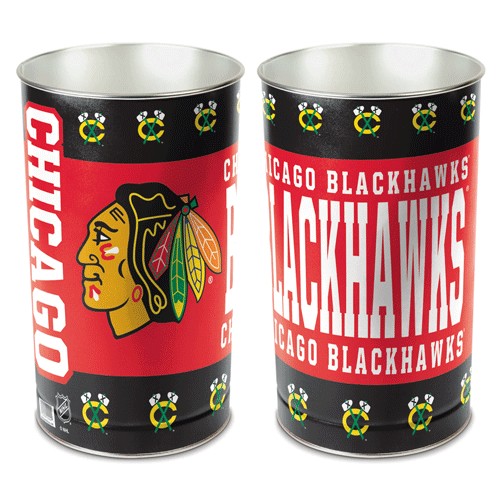 Chicago Blackhawks Wastebasket 15 Inch Periodic Restock