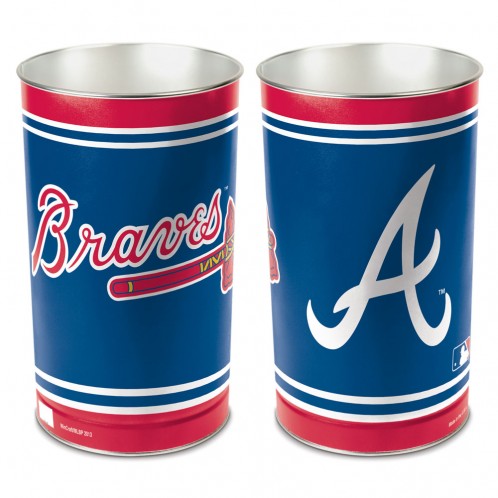 Atlanta Braves Wastebasket 15 Inch Periodic Restock