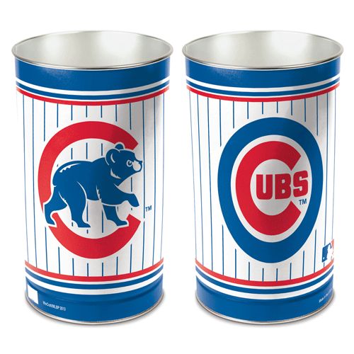 Chicago Cubs Wastebasket 15 Inch Periodic Restock