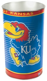 Kansas Jayhawks Wastebasket 15 Inch Periodic Restock