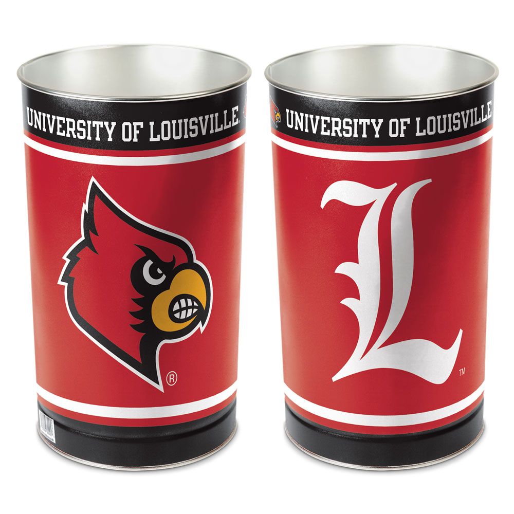 Louisville Cardinals Wastebasket 15 Inch Periodic Restock
