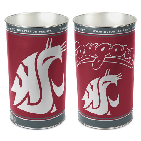 Washington State Cougars Wastebasket 15 Inch Periodic Restock