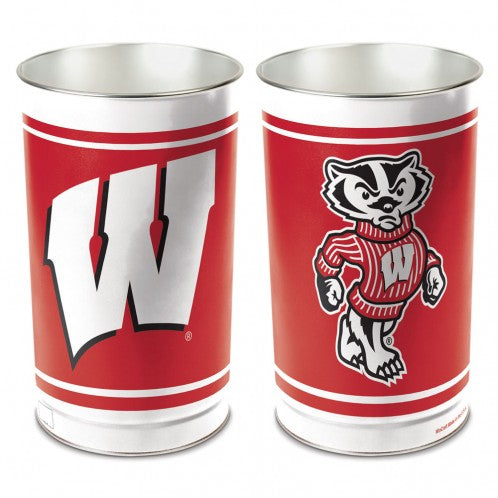 Wisconsin Badgers Wastebasket 15 Inch Periodic Restock