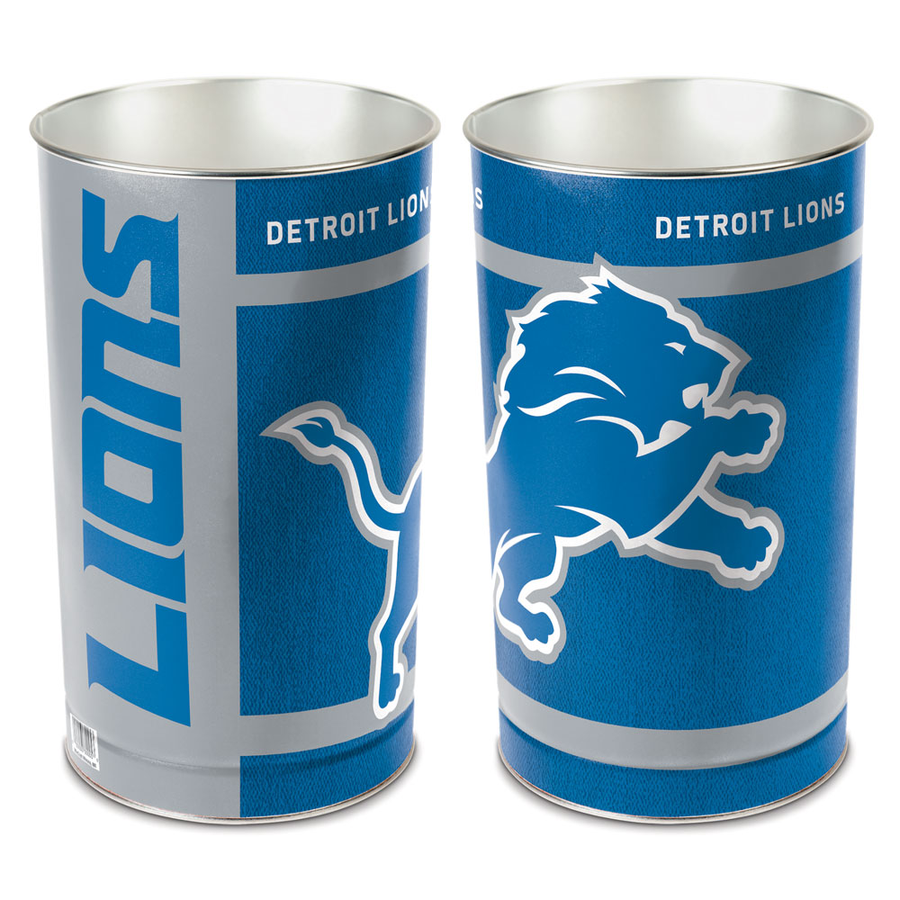 Detroit Lions Wastebasket 15 Inch Periodic Restock