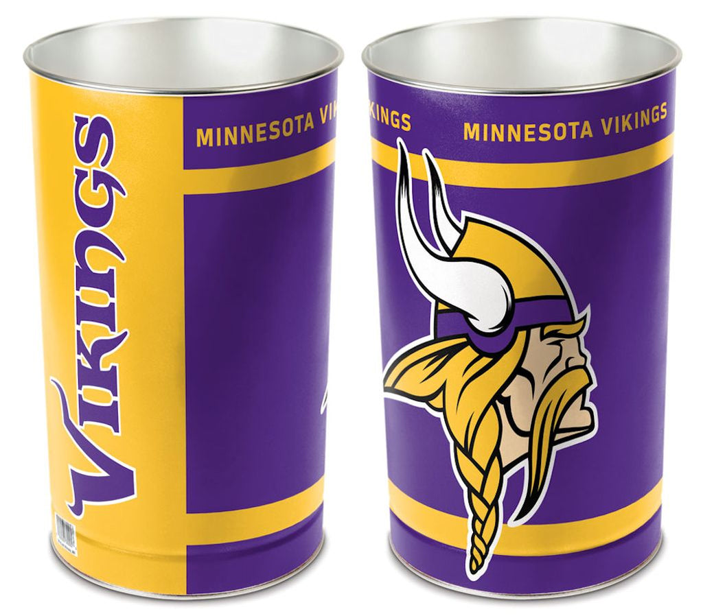 Minnesota Vikings Wastebasket 15 Inch Periodic Restock