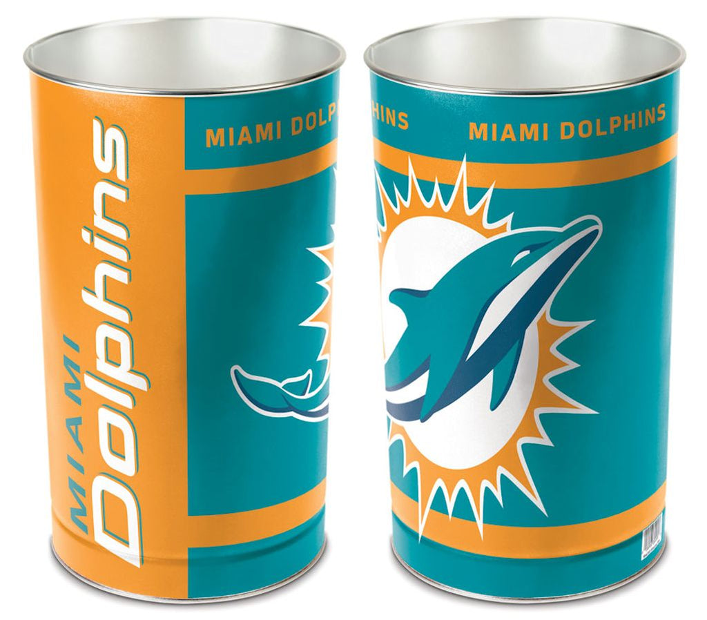Miami Dolphins Wastebasket 15 Inch Periodic Restock