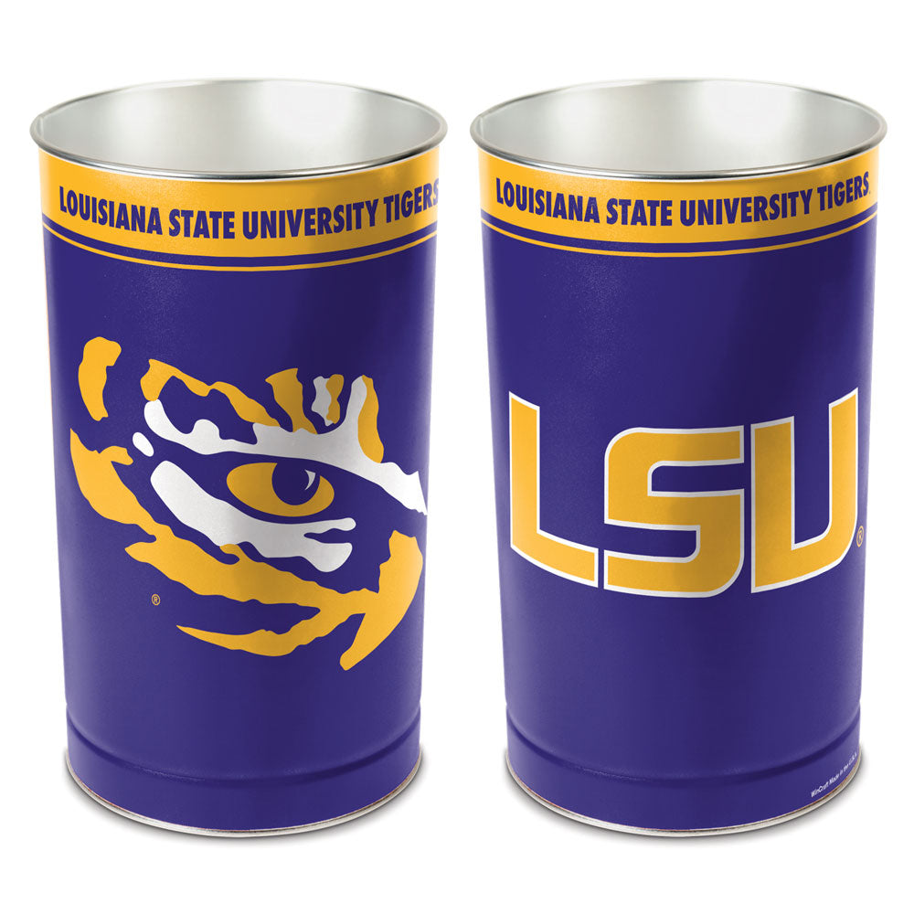 LSU Tigers Wastebasket 15 Inch Periodic Restock