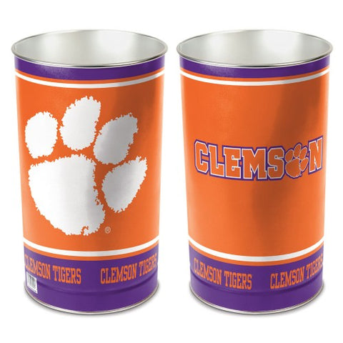 Clemson Tigers Wastebasket 15 Inch Periodic Restock