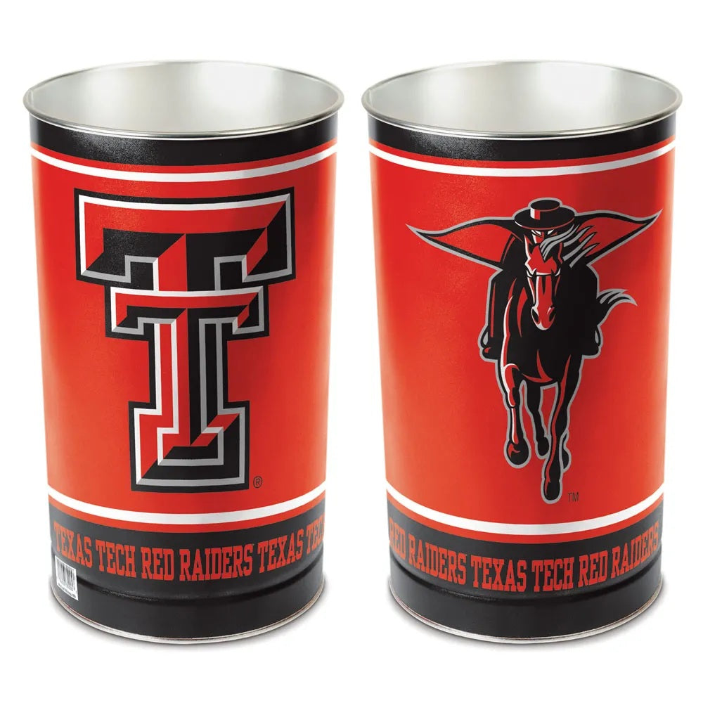 Texas Tech Red Raiders Wastebasket 15 Inch Periodic Restock
