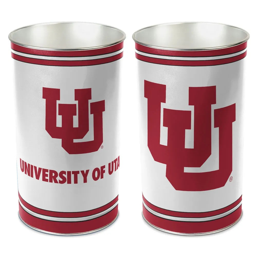 Utah Utes Wastebasket 15 Inch Periodic Restock