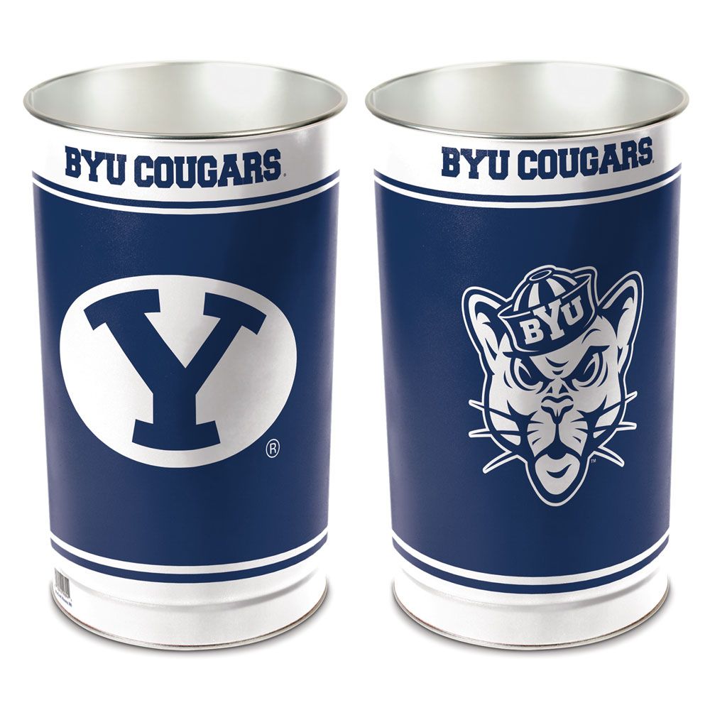 BYU Cougars Wastebasket 15 Inch Periodic Restock